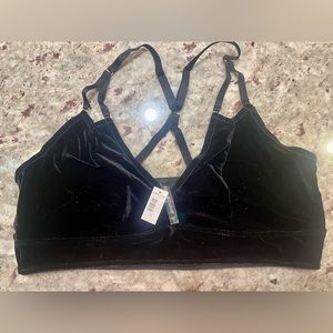 Black velvet bralette